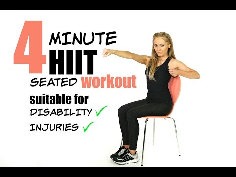 SEATED 4 MINUTE HIIT WORKOUT - IDEAL FOR DISABILITY OR RECOVERING FROM INJURIES