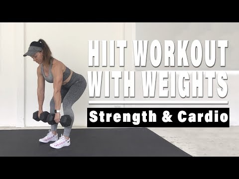 WOMEN&#039;S HIIT WORKOUT WITH WEIGHTS (Strength + Cardio)