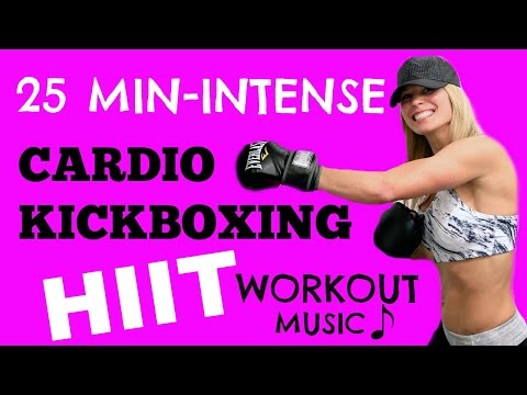 HIIT Cardio Kickboxing Abs Workout Video, Kickboxing HIIT FItness Workout Videos