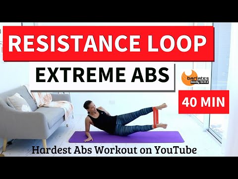 40 MIN ABS CORE WORKOUT with Resistance Loop // BARLATES Abs Loop Extreme / SUPER INTENSE