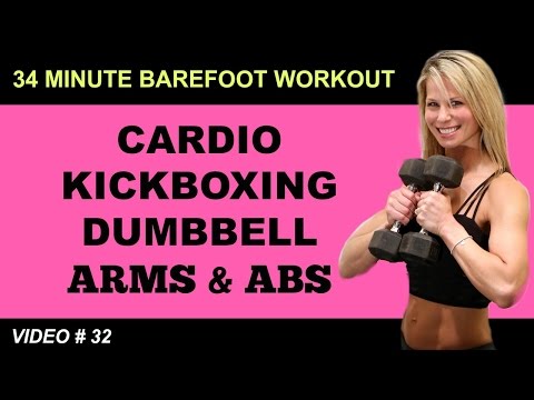 Cardio Kickboxing Workout | ARMS ABS WORKOUT | Barefoot Workout