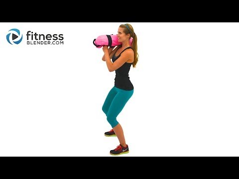 Interval Cardio and Strength Blend to Burn Fat - Total Body Sandbag Workout Video