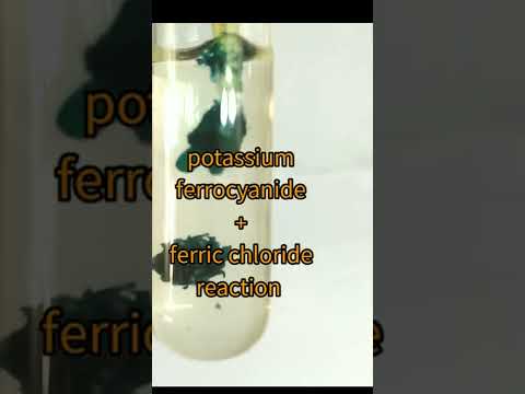 potassium ferrocyanide and Ferric #chloride #reaction #youtubeshorts #shorts