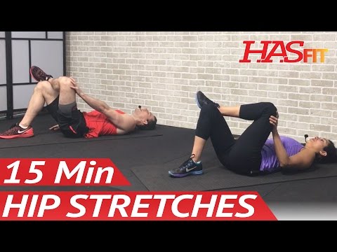 15 Min Hip Stretches: Hip Stretching Exercises for Hip Pain - Hip Stretch &amp; Rehab Mobility Drills
