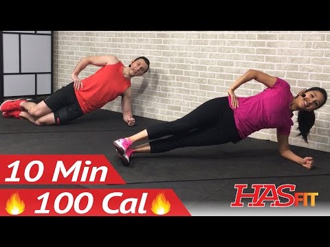10 Minute Abs Workout for Beginners - 10 Min Easy Beginner Ab Workout for Women &amp; Men