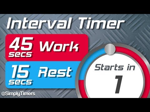 45 sec work 15 sec rest Interval Timer (45/15 interval timer) up to 60 reps