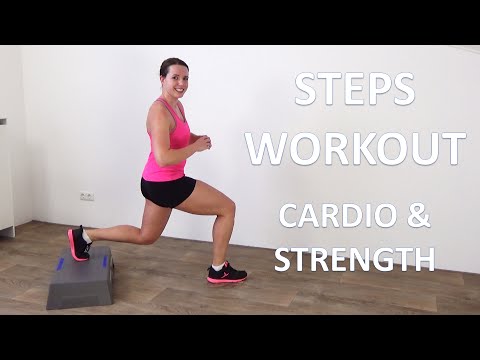 40 Minute Step Workout – Cardio &amp; Strength Step Up Workout