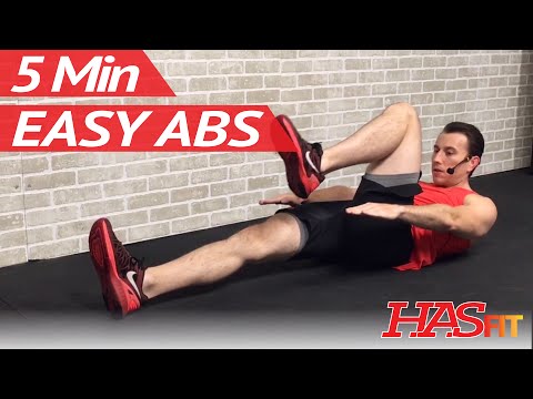 5 Min Easy Ab Workouts at Home for Women, Men, &amp; Teenagers - Abs Workout for Beginners