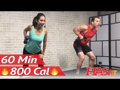 60 Minute Total Body Strength Workout with Weights - Weight Strength Training for Women Men at Home