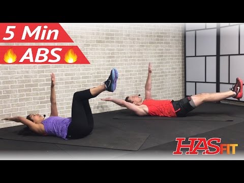 5 Minute Abs Workout for Women &amp; Men at Home No Equipment - 5 Min Ab Workout – Abdominal Exercises