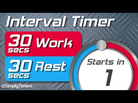 30 sec work 30 sec rest Interval Timer (30/30 interval timer) up to 60 reps