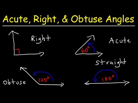 Acute Obtuse Right &amp; Straight Angles - Complementary and Supplementary Angles