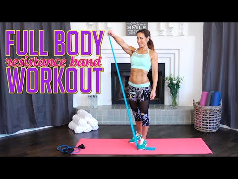 Short Full-Body Workout w/ Resistance Bands | Natalie Jill
