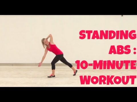Standing Abs - Full 10 Minute Home Workout No Equipment Needed, Exercises for Abs and Obliques