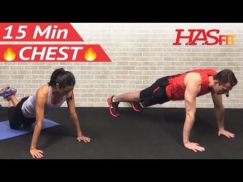 15 Min Chest Workout at Home - Chest Workouts with Dumbbells - Pectoral Exercises for Men &amp; Women