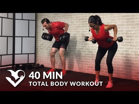 40 Min Total Body Workout with Weights - Dumbbell Training Strength Workout at Home for Women &amp; Men