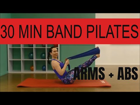 30 Minute Theraband Pilates for ARMS &amp; ABS - Tone Your Tummy &amp; Arms! |Beginner to Intermediate