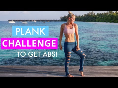 Plank Challenge Workout - FLAT ABS &amp; TINY WAIST | Rebecca Louise