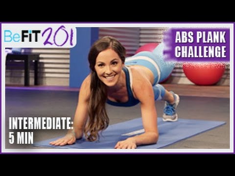 BeFiT 201: 5 min Abs Plank Challenge | Intermediate- Courtney Prather
