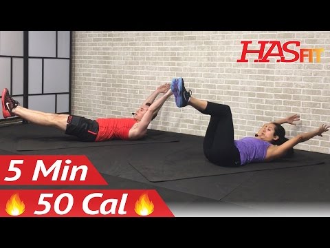 5 Min Lower Ab Workout for Women &amp; Men - 5 Minute Lower Abs Belly Fat Flattener Stomach Workout