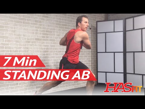 7 Min Standing Ab Workout for Women &amp; Men - Standing Exercises for Flat Stomach Standing Up
