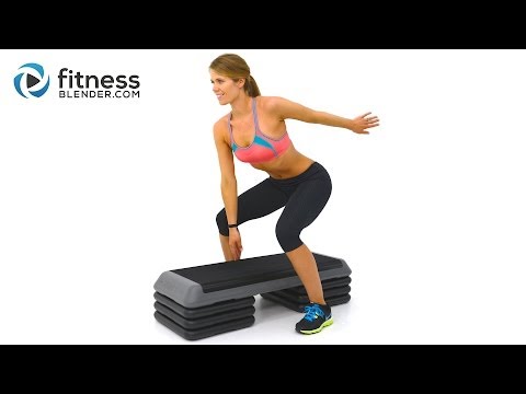 Fat Burning Cardio Step Workout for Butt and Thighs - Step Aerobics Workout Video