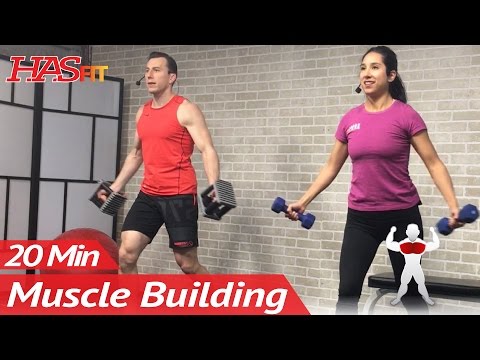 20 Min Muscle Building Dumbbell Chest Workout at Home for Women &amp; Men Bodybuilding Workouts Routine
