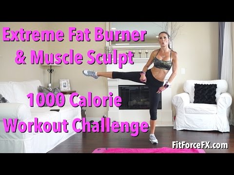 Killer 1000 Calorie High Intensity Workout Challenge: #LoseFat &amp; #ToneMuscle #HIIT