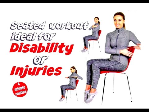 SEATED WORKOUT IDEAL FOR DISABLED OR INJURED - 4 minute real time workout