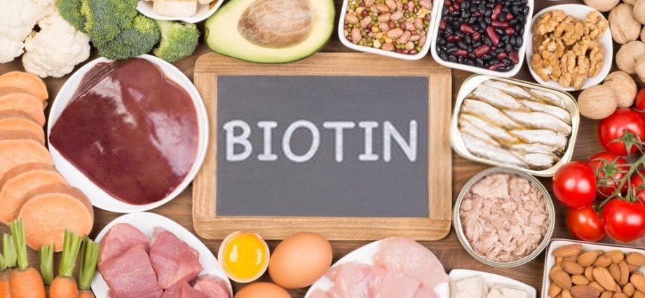 Biotin in foods (table)