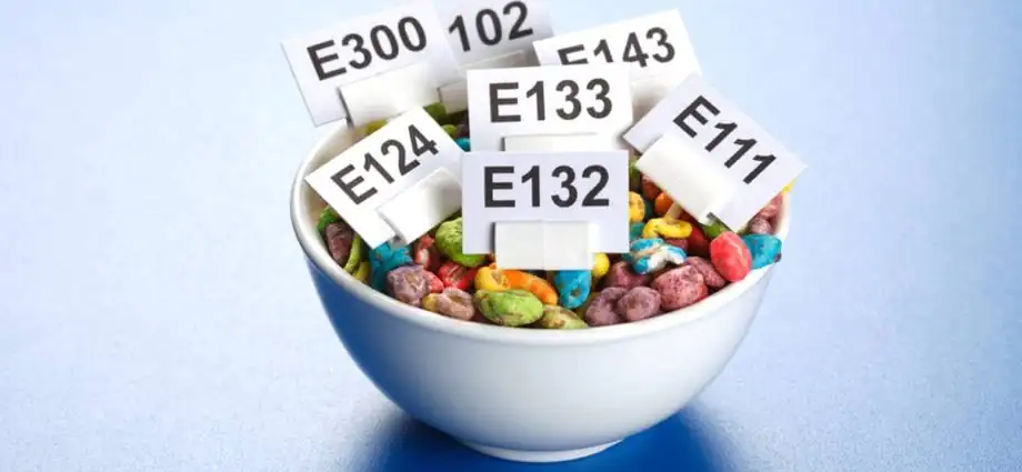 Complete catalog of food additives (E-additives or E-numbers)