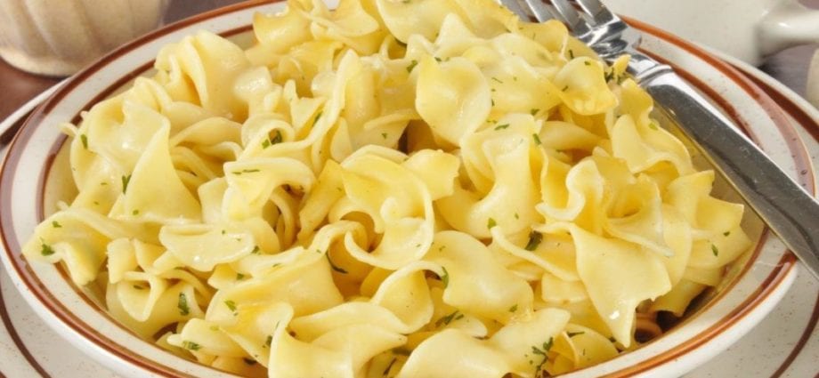 Egg Pasta &#8211; calorie content and chemical composition