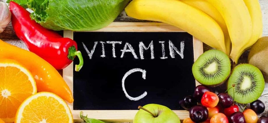 Vitamin C in foods (table)