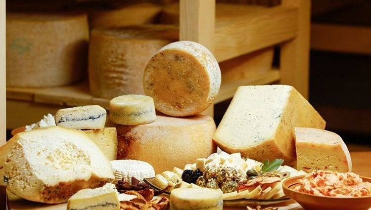 Calorie content of cheese and cheese products