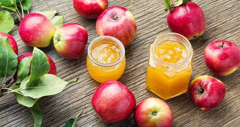 Jam Apple - eusi kalori sareng komposisi kimia