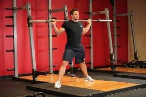 Lunges with barbell