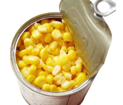 Corn canned &#8211; calorie content and chemical composition