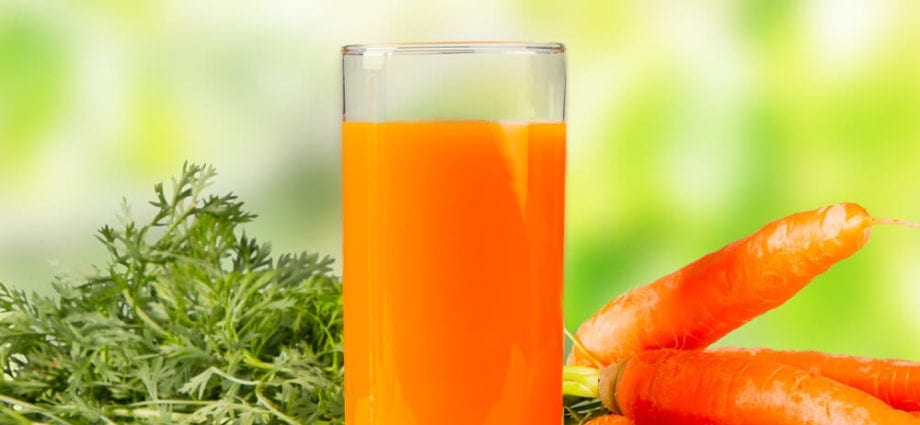 Carrot Juice &#8211; the calorie content and chemical composition