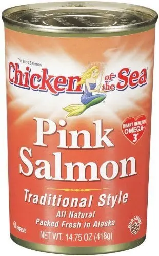 Natural pink Salmon (canned) &#8211; calorie content and chemical composition