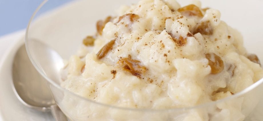 Rice Pudding &#8211; calorie content and chemical composition
