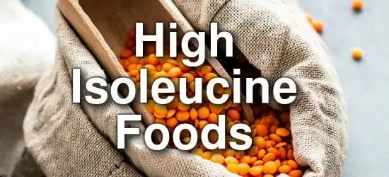 Isoleucine in foods (table)