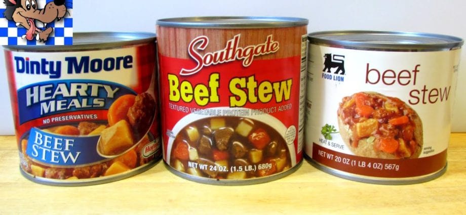 Stew (canned) &#8211; calorie content and chemical composition