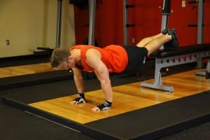 Push-UPS with elevated legs