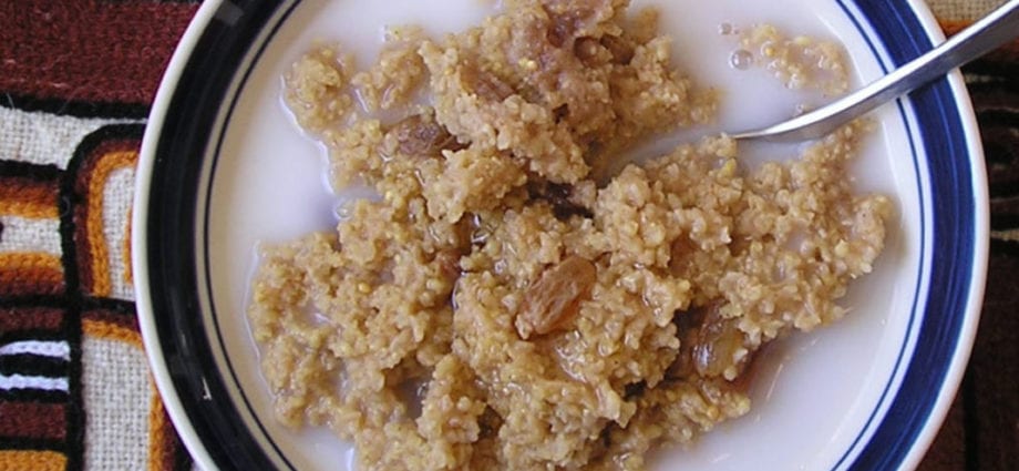 小米粥–卡路里含量和化學成分