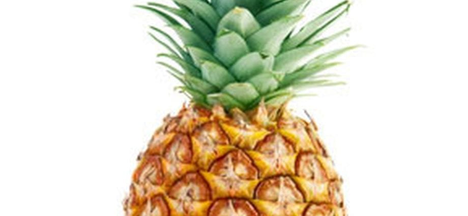 Pineapple - cion calraí agus comhdhéanamh ceimiceach