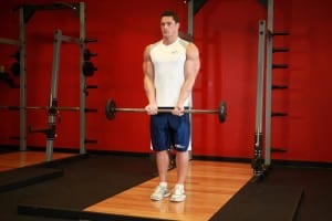 Lifting barbells for biceps narrow grip