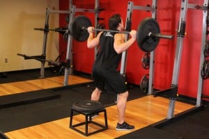 Squats using a bench