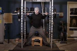 Squats in the power frame