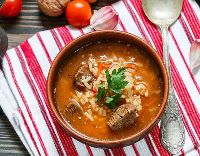 Soup Kharcho with meat &#8211; calorie content and chemical composition