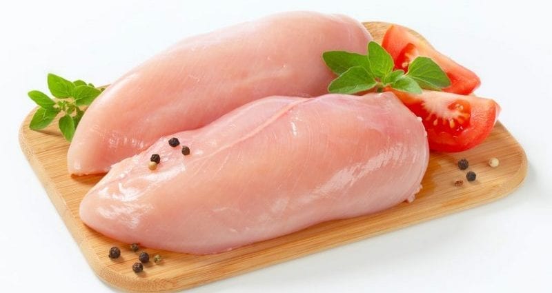 เนื้อสัตว์ (ไก่) - ปริมาณแคลอรี่และองค์ประกอบทางเคมี